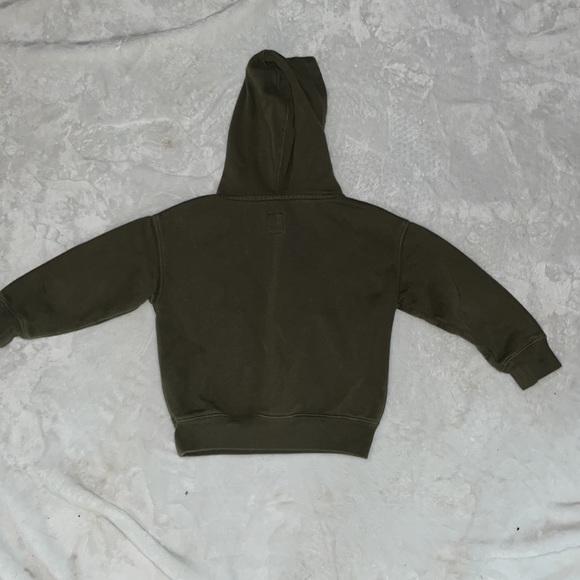 GAP- Youth -XS Army Green pull on Hoodie with Tan GAP Graphics - Picture 5 of 5